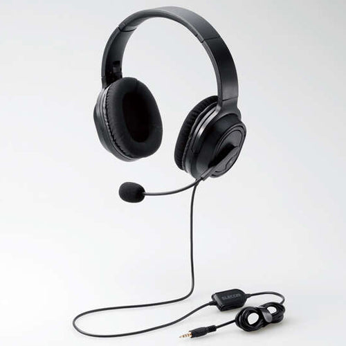 エレコム 4極ミニプラグヘッドセット(オーバーヘッドタイプ/両耳) HS-HP30TBK