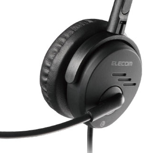 エレコム 4極ミニプラグヘッドセット(オーバーヘッドタイプ/片耳) HS-HP29TBK