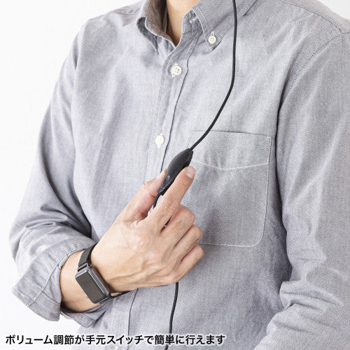 サンワサプライ 1.8m USBヘッドセット(Type C 単一指向性マイク) MM-HSTC03SV