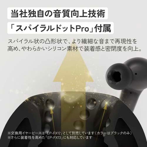 JVCケンウッド ワイヤレスイヤホン(カナル型) HA-A110T-B