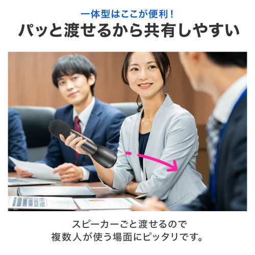 サンワサプライ ハンドマイク型拡声器スピーカー(Bluetooth) MM-SPAMP18