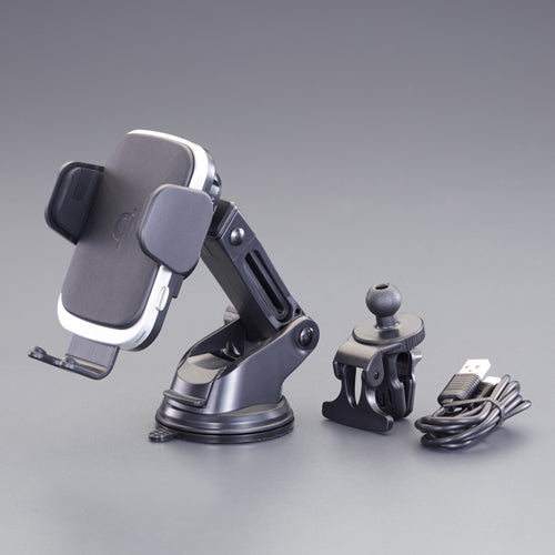 デルタ スマホ用車載ホルダー(ワイヤレス充電Qi対応) D-2143