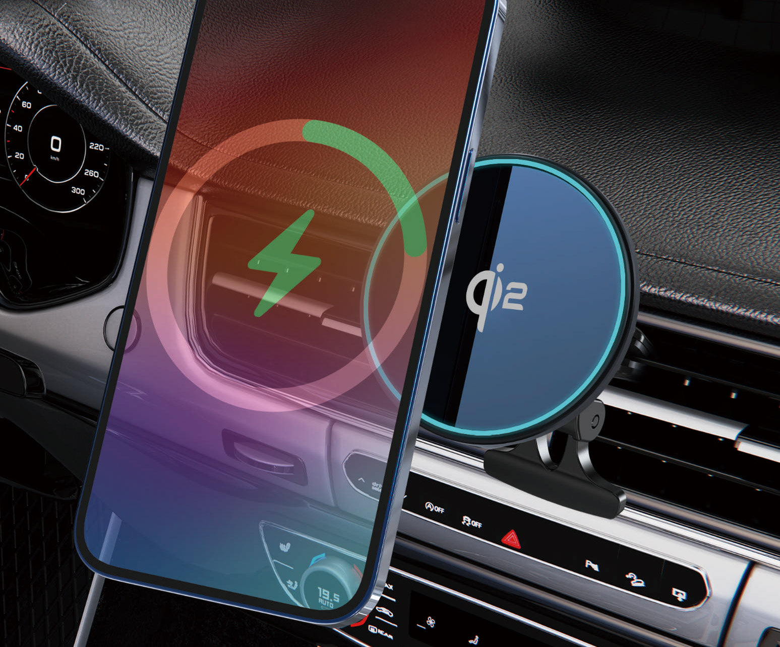 デルタ マホ用マグネットホルダー(ワイヤレス充電Qi2対応) D-2321