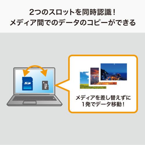 サンワサプライ USB3.2 カードリーダー(Type C) ADR-3TCMSD11S