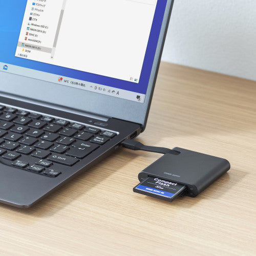 サンワサプライ USB3.2 カードリーダー(UHS-Ⅱ対応/Type C) ADR-3TCML41BK