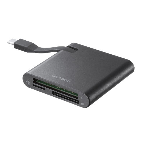 サンワサプライ USB3.2 カードリーダー(UHS-Ⅱ対応/Type C) ADR-3TCML41BK