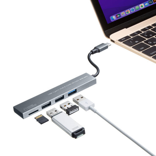 サンワサプライ カードリーダー(Type C) USB-3TCHC19S