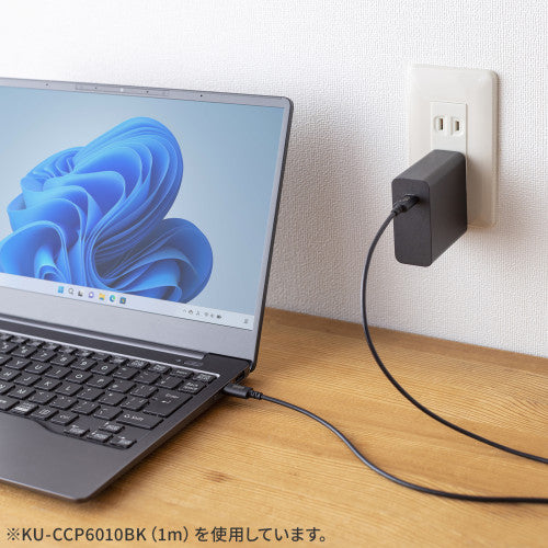 サンワサプライ 0.5m USBケーブル(C-C/2.0/PD対応) KU-CCP6005BK