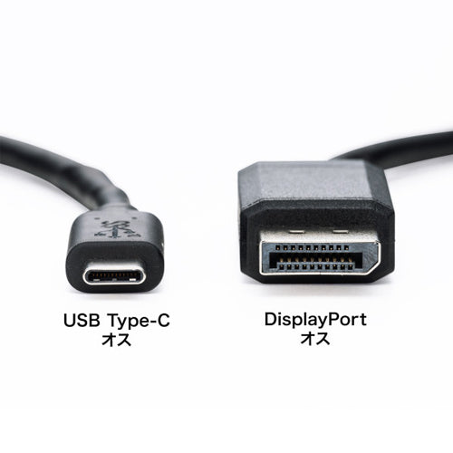 サンワサプライ 2.0m Type C-DisplayPort変換ケーブル KC-ALCDP20K