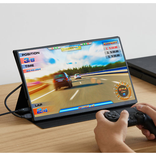 アイリスオーヤマ(IRIS OHYAMA) 15.6インチ ポータブルモニター(スタンドカバー付) DP-EF164S-B