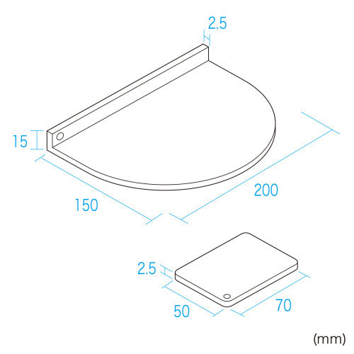 サンワサプライ モニタアーム補強プレート(白) CR-LAPLT1W