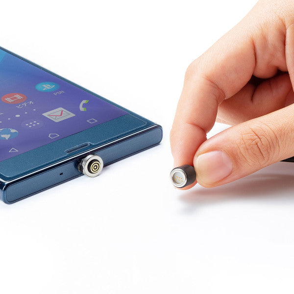 サンワサプライ 1.0m マグネット脱着式ケーブル(C-A/タブレット用) KU-MGDCA1