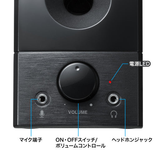 サンワサプライ 77x 94x174mm スピーカー MM-SPL20UBK