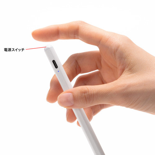 サンワサプライ φ 9.1x165.5mm タッチペン(充電式/iPad・汎用) PDA-PEN58W