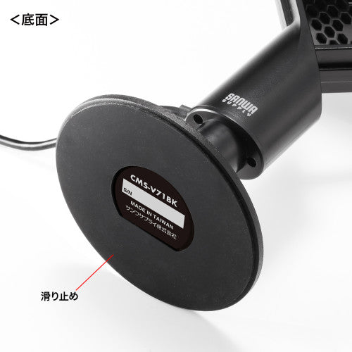 サンワサプライ 200万画素 WEBカメラ(最大画角360°) CMS-V71BK
