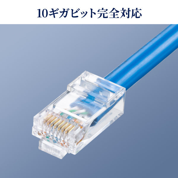 サンワサプライ LANケーブル用コネクター (CAT6A/単線用/10個) ADT-6ARJ-10