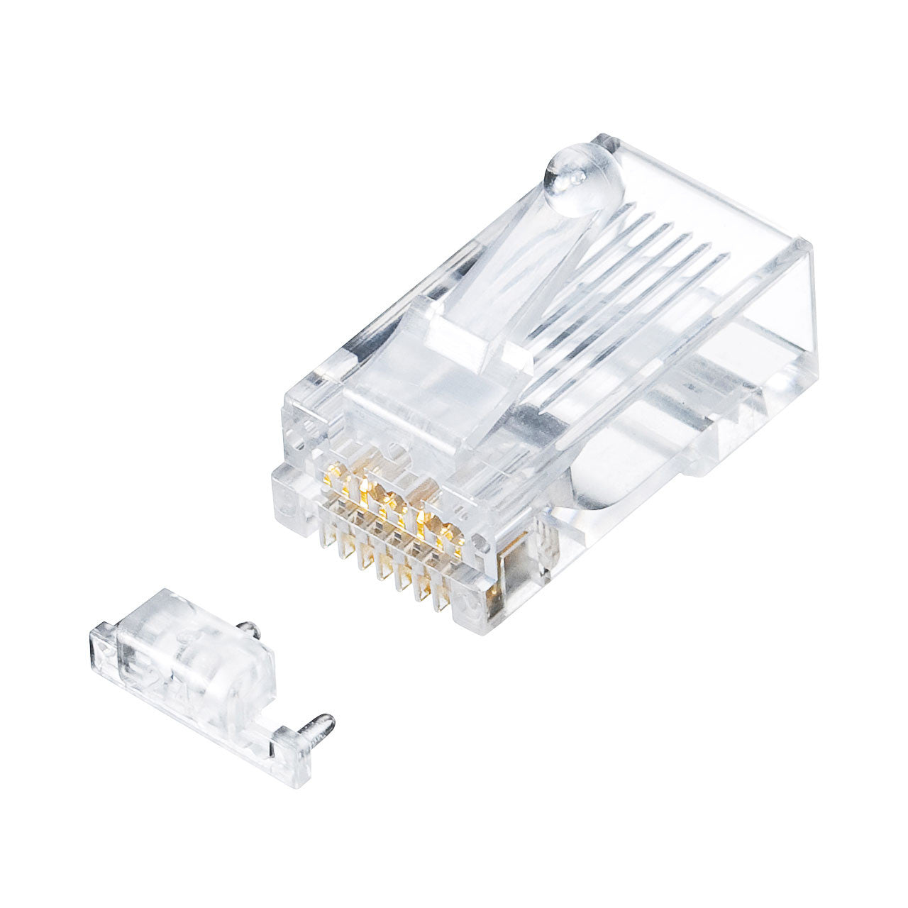 サンワサプライ LANケーブル用コネクター (CAT6A/単線用/100個) ADT-6ARJ-100