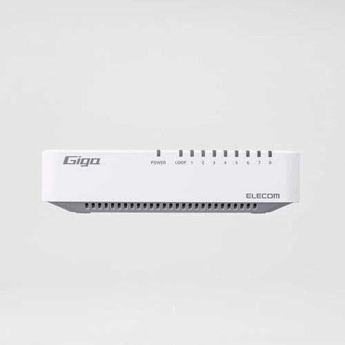 エレコム スイッチングハブ(ギガ対応/8ポート/プラスチック筐体) EHC-G08PA4-W