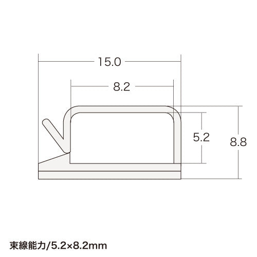 サンワサプライ 電源コードホルダー(2P用)(10個入) CA-509N