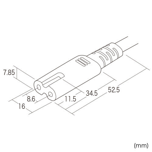 サンワサプライ AC125V/12A KB-DM2S12A-5
