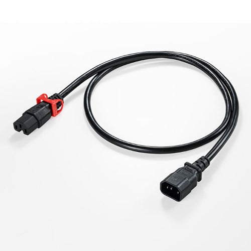 サンワサプライ 250V/15Ax1m 電源コード(サーバ-PC接続/抜止黒 APW15-C14C15LS-1