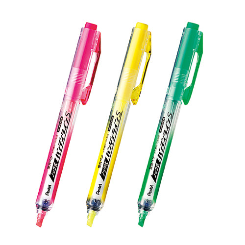 ESCO(エスコ) 3本組 ノック式蛍光ペンセット EA765MH-400