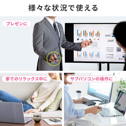 サンワサプライ プレゼンテーションマウス(リング型) MA-WRING3BK