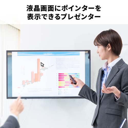 サンワサプライ ワイヤレスプレゼンター(2.4GHアダプタ付) MA-WPR16GM