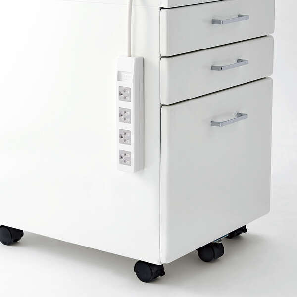 エレコム AC125V/15Ax2.5m タップ(4口・シャッター付) T-T1D-3425WH