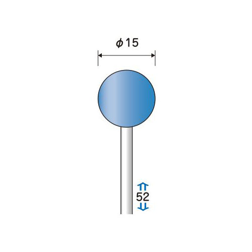 永興電機工業(E-FORCE) φ15mm/3mm 軸付フェルトバフ(アルミナ) 7012311