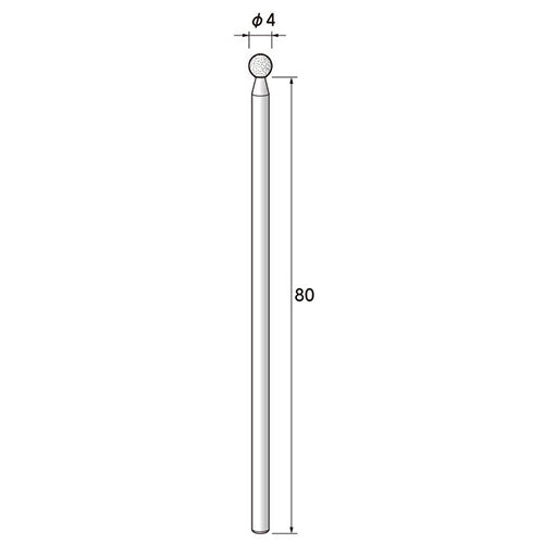 永興電機工業(E-FORCE) #100・ φ 4mm/3mm軸 ロング軸付砥石(WA) 3A12081