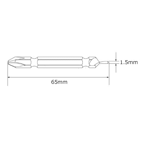 ESCO(エスコ) #2x1.5mm/65mm 下穴&ビット(2本) EA824DZ-72