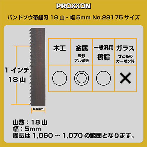 キソパワーツール 5.0mmx18T バンドソー(金属用) 28175