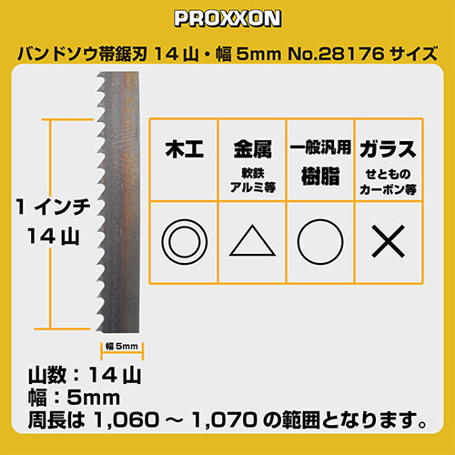 キソパワーツール 5.0mmx14T バンドソー(木工用) 28176