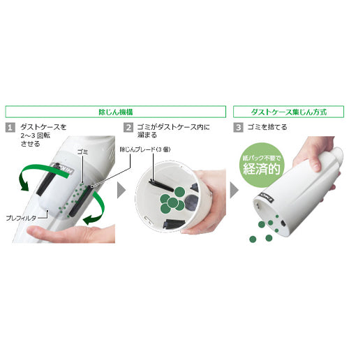 HiKOKI DC10.8V ハンディークリーナーセット(充電式) R12DC(BSW)