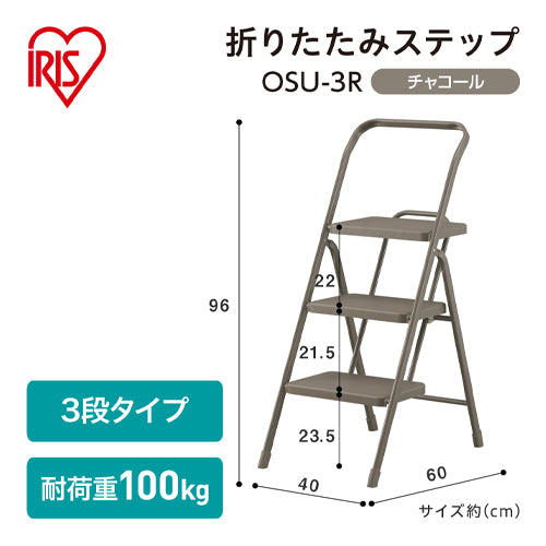 アイリスオーヤマ(IRIS OHYAMA) 400x600x960mm 踏台(ワイドステップ) OSU-3R