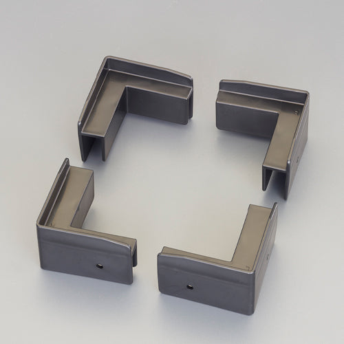 ESCO(エスコ) 70x70mm プラダンコーナーセット(L2個+R2個/導電/黒) EA911BG-16A