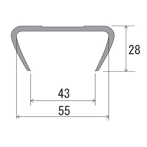 大研化成工業 43-55mmx1m トラック用ゲートプロテクター GT-L1BK