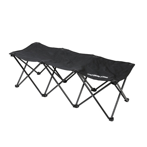 キャプテンスタッグ 1230x450x400mm ベンチ(ポータブル/ブラック) UC-1679