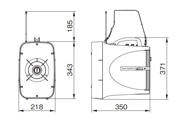 ユニペックス(UNI-PEX) 30W メガホン(ショルダー型) TWB-300N