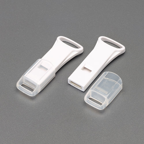 ESCO(エスコ) 48x20x8mm超薄型ホイッスル(白/キャップ付/10個) EA916XK-5