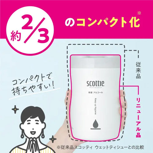 日本製紙クレシア(CRECiA) 130x170mm 除菌アルコールティシュ(120枚) 77133