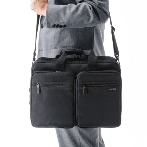 サンワサプライ 420x160x310mm 出張用ビジネスバッグ BAG-3WAY21BK