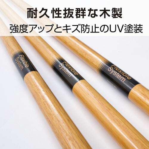 テラモト 1380mm 木柄モップハンドル(3本) CL-374-130-3