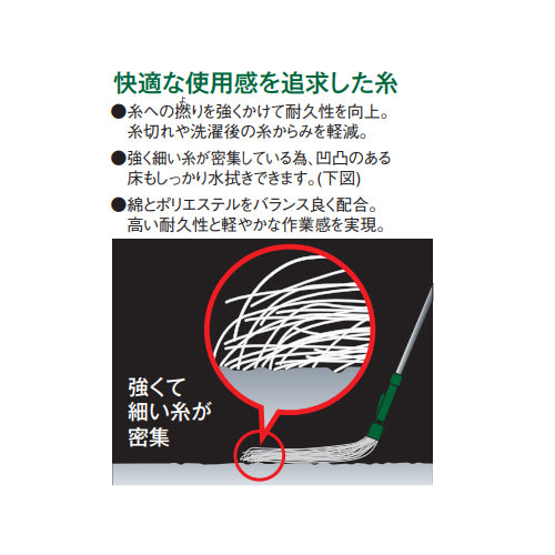 テラモト 1500mm 水拭きモップ(3本) ※ESCOオリジナルセット品