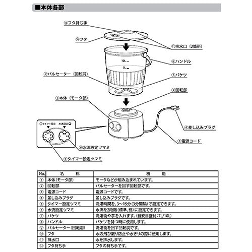 パオック 300x340x495mm 小型洗濯機 SWM-10