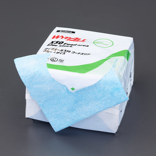 日本製紙クレシア(CRECiA) 345x485mm 工業用ワイパー(50枚/ブルー) 60665