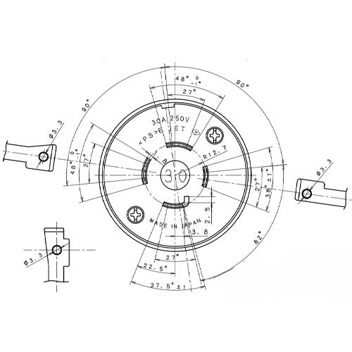 パナソニック(Panasonic) 250V/30A 引掛けプラグ(接地3P) WF6430