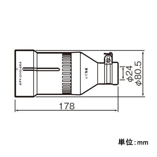 パナソニック(Panasonic) 250V/60A 防水型引掛けプラグ(接地3P) WF8460
