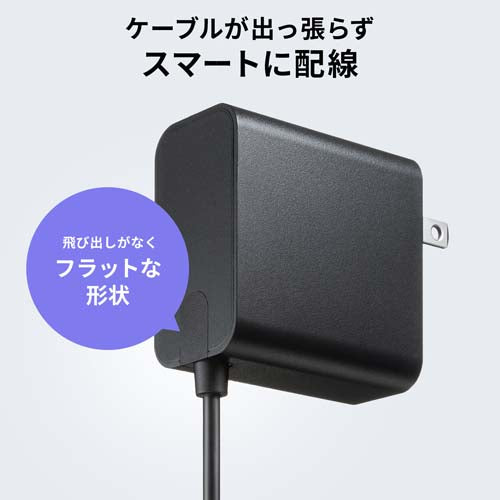 サンワサプライ AC100-240V AC充電器(USB PD対応/Type-C) ACA-PD110BK